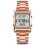 SKMEI 1812 Compact Square Digital Watch – Rose Gold