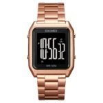 Skmei – 1879 – Digital Stainless Steel Watch – RoseGold