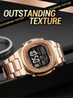 Skmei – 2036 – Qibla Azan Time Reminder Prayer Watch – RoseGold/Black - Image 4