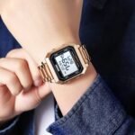 Skmei – 2149 – Metal Digital Watch – Rose Gold - Image 3
