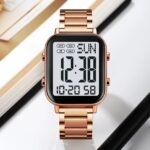Skmei – 2259 – Digital Steel Watch – Rose Gold/White - Image 2