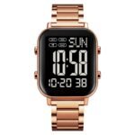 Skmei – 2259 – Digital Steel Watch – Rose Gold/Black