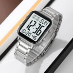 Skmei – 2259 – Digital Steel Watch – Silver/White - Image 2