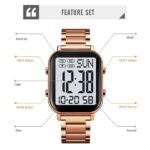 Skmei – 2259 – Digital Steel Watch – Rose Gold/White - Image 3