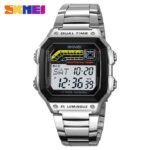 Skmei 2307 – Digital Sports Watch – Silver/Steel - Image 3