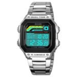 Skmei 2307 – Digital Sports Watch – Silver/Steel - Image 5