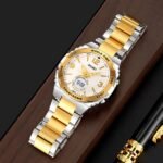 Skmei – 2310 – Digital World Time Analog Watch – Silver/Gold - Image 3