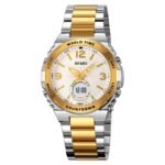 Skmei – 2310 – Digital World Time Analog Watch – Silver/Gold - Image 2