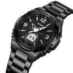 Skmei – 2310 – Digital World Time Analog Watch – Black/Black