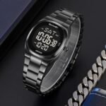 Skmei – 2419 – Classic Digital Vintage Watch – Black/Black - Image 4