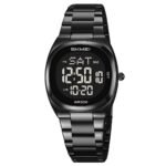 Skmei – 2419 – Classic Digital Vintage Watch – Black/Black - Image 2