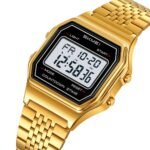 Skmei – 2465 – Digital Seven Bead Strap Watch – Gold/SevenBead