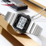Skmei – 2465 – Digital Spring Strap Watch – Silver/SpringStrap - Image 2