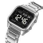 Skmei – 2478 – Digital Sports Stainless Steel Watch – Silver/Black