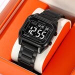 Skmei – 2478 – Digital Sports Stainless Steel Watch – Black/Black - Image 2