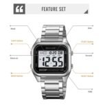 Skmei – 2478 – Digital Sports Stainless Steel Watch – Silver/White - Image 2