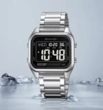 Skmei – 2478 – Digital Sports Stainless Steel Watch – Silver/Black - Image 2