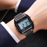 Skmei – 2478 – Digital Sports Stainless Steel Watch – Black/White - Image 3