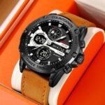 Skmei – 2502 – Heavy Duty Sports Watch – Black/Brown-Leather - Image 2