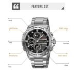 Skmei – 2502 – Heavy Duty Sports Watch – Silver/Steel - Image 3
