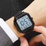 Skmei – 2559 – Digital Classic Sports Watch – Black/Steel Strap - Image 3