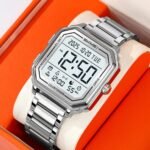 Skmei – 2559 – Digital Classic Sports Watch – Silver/Steel Strap - Image 2