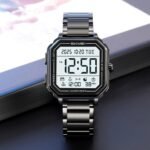 Skmei – 2559 – Digital Classic Sports Watch – Black/Steel Strap - Image 2