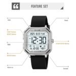 Skmei – 2559 – Digital Classic Sports Watch – Silver / Silica - Image 4