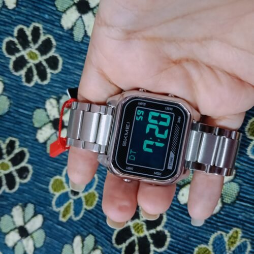 Skmei – 2478 – Digital Sports Stainless Steel Watch – Silver/Black photo review