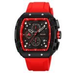 Skmei – 9341 – Bold Sporty Square Chronograph Watch – Red