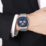 Skmei – 9348 – Executive Chronograph Watch – Blue - Image 3