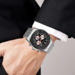 Skmei – 9348 – Executive Chronograph Watch – Black - Image 3