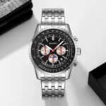 Skmei – 9348 – Executive Chronograph Watch – Black - Image 4