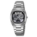 Skmei – 9375 – Business Gentleman Vintage Watch – Silver/Gray - Image 2