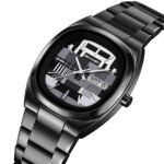 Skmei – 9375 – Business Gentleman Vintage Watch – Black/Grey