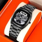 Skmei – 9375 – Business Gentleman Vintage Watch – Black/Grey - Image 3