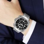 Skmei – 9385 – Luxury Stainless Steel Watch – Silver/Black - Image 3