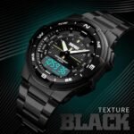 Skmei - 1370 - Navitech Dual Display Watch - Black/White - Image 3