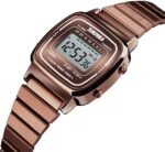 Skmei - 1901 - Women Minimal Square Watch - Coffee Steel - Image 2