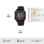 Skmei 2362 Trendy Wheel Spinner Quartz Silicon Strap - Black - Image 5