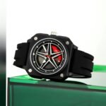 Skmei 2362 Trendy Wheel Spinner Quartz Silicon Strap - Black - Image 4