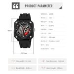 Skmei 2362 Trendy Wheel Spinner Quartz Silicon Strap - Black - Image 9
