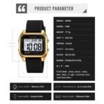 Skmei - 2496 - Digital LED Waterproof Watch - Gold/Black - Image 3