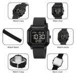 Skmei - 2558 - Minimal Time Digital Watch - Black/Black - Image 4