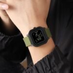 Skmei - 2558 - Minimal Time Digital Watch - Army Green - Image 3