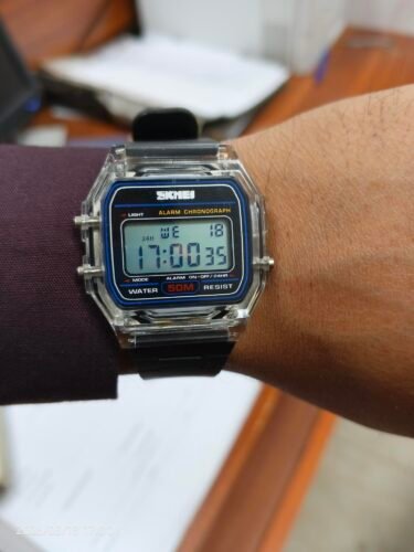 Skmei - 2056 - Women Neon Clear Digital Watch - White/Black photo review