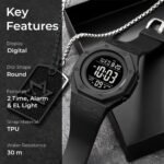 Skmei 2048 Digital Sports Watch - Black/black - Image 2