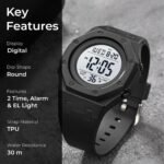 Skmei 2048 Digital Sports Watch - black/white - Image 2