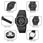 SKMEI 2428 Digital Casual Sports Watch - Black/black - Image 4
