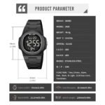 SKMEI 2428 Digital Casual Sports Watch - Black/black - Image 5